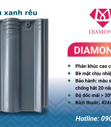 NGÓI DIAMON MÀU XANH RÊU