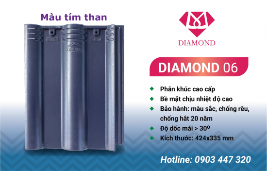 NGÓI DIAMOND MÀU TÍM THAN